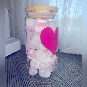 NEW I 🩷 Jesus 16oz Glass with Bamboo Lid & Glass Straw